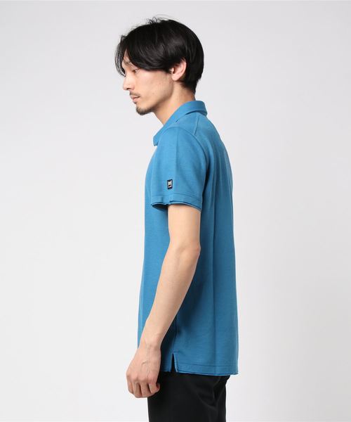 SN super.natural（スーパーナチュラル）の「エスエヌスーパーナチュラル M PIQUET POLO（ポロシャツ・メンズ・ブルー・S/M/L）」の2枚目の写真