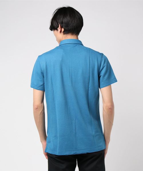 SN super.natural（スーパーナチュラル）の「エスエヌスーパーナチュラル M PIQUET POLO（ポロシャツ・メンズ・ブルー・S/M/L）」の3枚目の写真