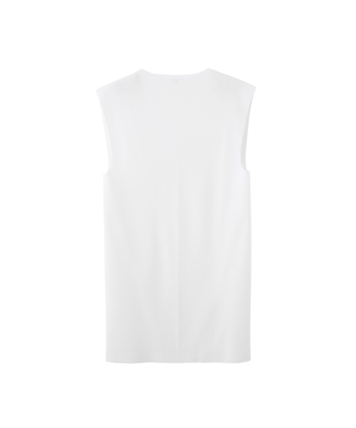 YG（ワイジー）の「【YG】CUT OFF Vネックスリーブレスシャツ（吸汗速乾・抗菌防臭）（インナーウェア/肌着・メンズ・ホワイト/ライトベージュ・MEDIUM/LARGE/X-LARGE）」の9枚目の写真