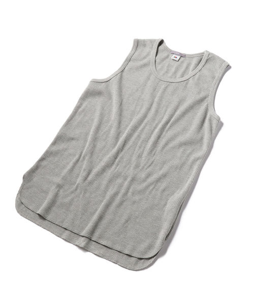 FRUIT OF THE LOOM（フルーツオブザルーム）の「SU:【FRUIT OF THE LOOM×SHIPS】ワッフル ロング タンクトップ（タンクトップ・メンズ・ブラック/グレー/オフホワイト・MEDIUM/LARGE）」の8枚目の写真