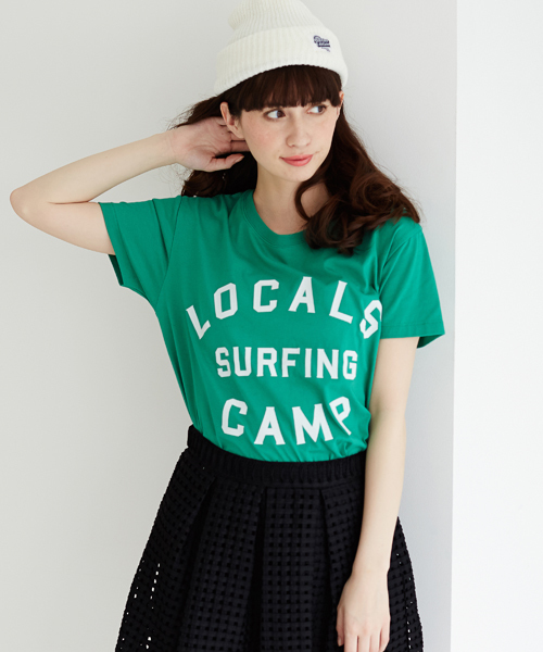 Another Edition（アナザーエディション）の「AE[A]LOCALS T（Tシャツ/カットソー・レディース・ホワイト/ケリー/ネイビー・ﾌﾘ-）」の3枚目の写真