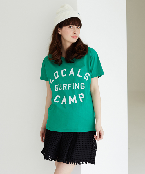 Another Edition（アナザーエディション）の「AE[A]LOCALS T（Tシャツ/カットソー・レディース・ホワイト/ケリー/ネイビー・ﾌﾘ-）」の8枚目の写真