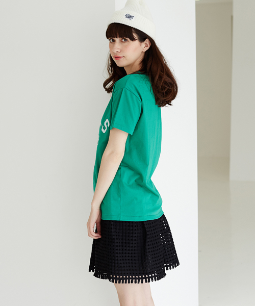 Another Edition（アナザーエディション）の「AE[A]LOCALS T（Tシャツ/カットソー・レディース・ホワイト/ケリー/ネイビー・ﾌﾘ-）」の4枚目の写真