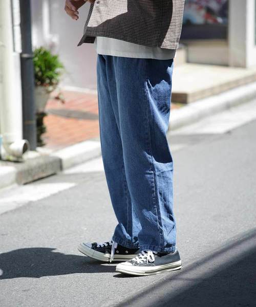 FREAK'S STORE(フリークスストア)の「【ユニセックスでオススメ!/16色展開】シェフパンツ/バギーパンツ/chef pants/ビッグシルエットパンツ/ツイル/コーデュロイ/ペイズリー/カモフラージ(その他パンツ)」|ライトインディゴブルー