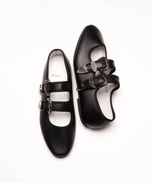 SVEC（シュベック）の「ウェスタンバックルベルト パンプス / カンフーシューズ（バレエシューズ・レディース・ブラック/ブラック系その他/ブラウン系その他/パープル系その他/ベージュ/ブラウン系その他2/ブラック系その他2/グリーン/ブラック系その他3/ホワイト/ブラック系その他4/シルバー・38/39/35/36/37/40）」の22枚目の写真