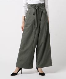 ビーチツイルハイウエストラップ風パンツ