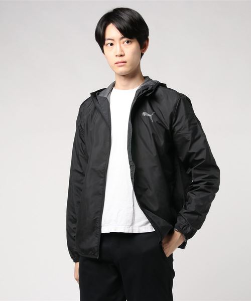 PUMA プーマ ウーブンジャケット マウンテンパーカー 迷彩柄 裏地フリース プーマ ウインドブレーカー ジャケット メンズ フード