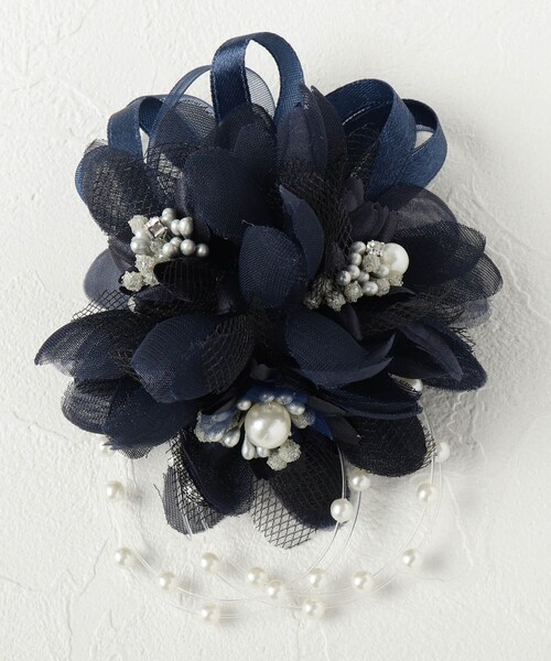 SHOO・LA・RUE（シューラルー）の「【入卒/セレモニー】パールビーズ×チュールコサージュ（ブローチ/コサージュ・レディース・ネイビー/オフホワイト/ライトベージュ/ピンク系/ネイビー系/ベージュ系その他3/ホワイト系3/ピンク系その他/ホワイト系4/ライトグレー系1/ベージュ系1・00）」の9枚目の写真