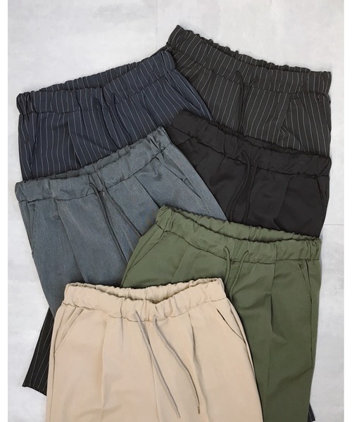 Niell（ニール）の「スリムテーパードタックイージースラックス（スラックス・メンズ・ブルー系その他/杢グレー/ブラック系その他/カーキ/ベージュ/ブラック/アイボリー・L/M）」の12枚目の写真