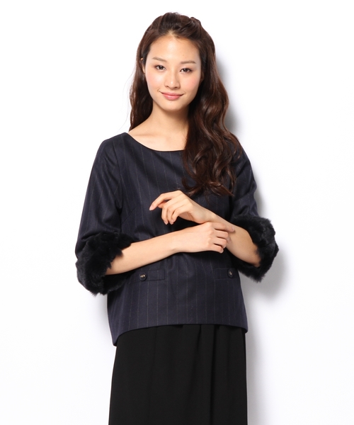 GRACE CONTINENTAL（グレースコンチネンタル）の「ファー付ウール