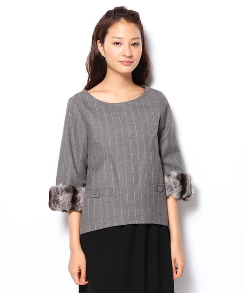 GRACE CONTINENTAL（グレースコンチネンタル）の「ファー付ウール