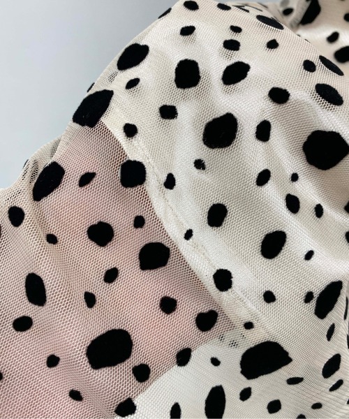 PICCIN(ピッチン)の「チュールフロッキースカート(スカート・レディース・ブラック/オフホワイト・MEDIUM/LARGE)」の17枚目の写真