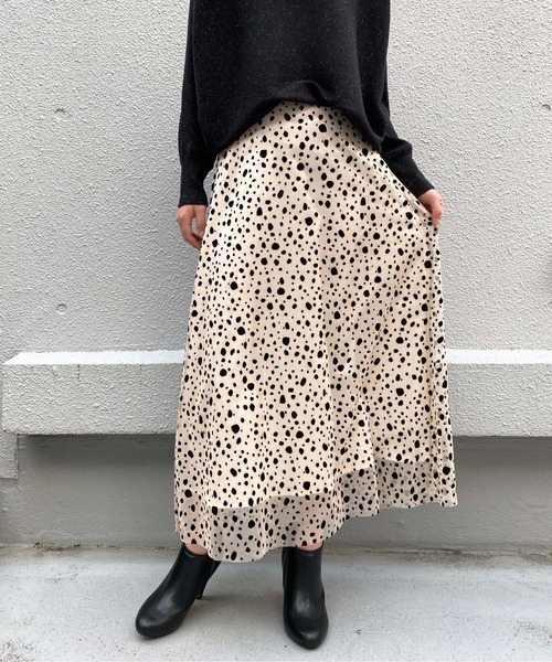 PICCIN(ピッチン)の「チュールフロッキースカート(スカート・レディース・ブラック/オフホワイト・MEDIUM/LARGE)」の10枚目の写真