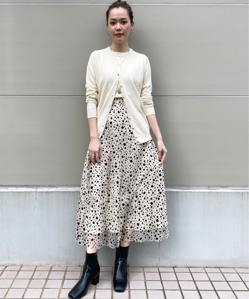 PICCIN(ピッチン)の「チュールフロッキースカート(スカート・レディース・ブラック/オフホワイト・MEDIUM/LARGE)」の20枚目の写真