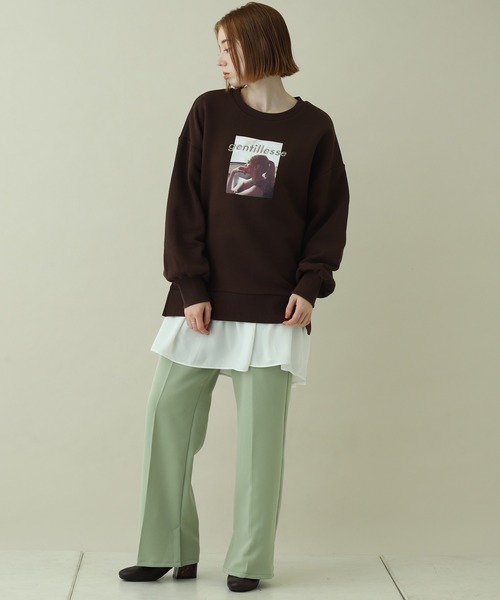 one after another NICE CLAUP(ワンアフターアナザーナイスクラップ)の「カラースラックスパンツ(スラックス・レディース・グレー/モカ/ミント/イエロー/ピンク・SMALL/MEDIUM)」の18枚目の写真