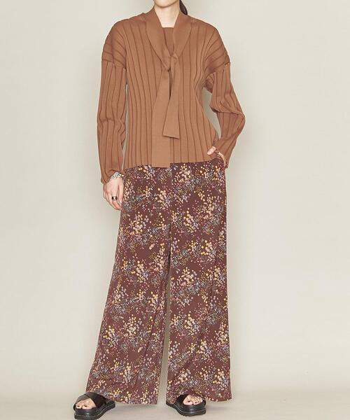 ASTRAET（アストラット）の「＜ASTRAET（アストラット）＞フラワープリント イージー ワイドパンツ（その他パンツ・レディース・ネイビー/ブラウン・00/0/1）」の10枚目の写真
