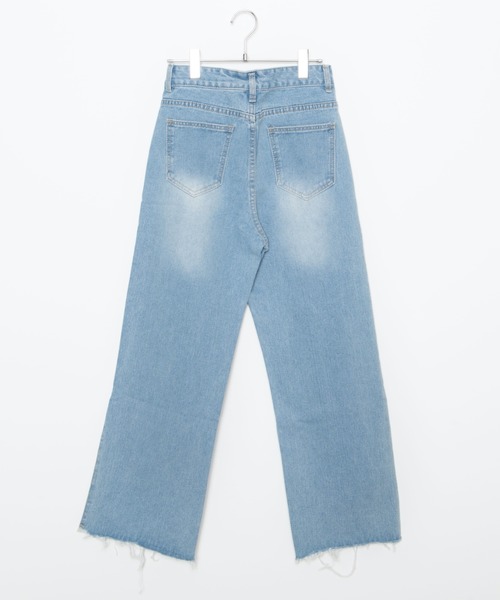 DING（ディング）の「DING/サイドスリットデニムパンツ（デニムパンツ・レディース・ライトブルー・S/M）」の10枚目の写真