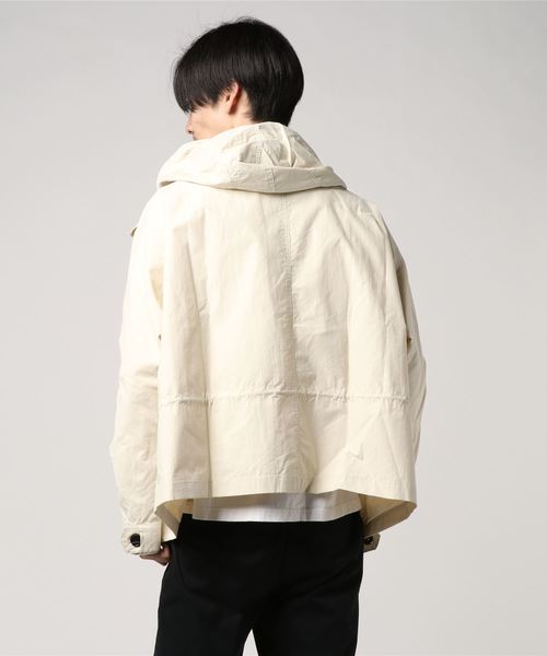 UP START（アップスタート）の「ショート丈ビッグシルエットモッズ風コート（モッズコート・メンズ・アイボリー/ベージュ/ブラック・MEDIUM/LARGE）」の12枚目の写真