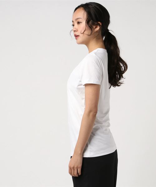 NIKE(ナイキ)の「ナイキ NIKE ウィメンズ DRI-FIT レッグ クルー Tシャツ(Tシャツ/カットソー・レディース・ブラック/ホワイト・M/L/S/XL)」の4枚目の写真