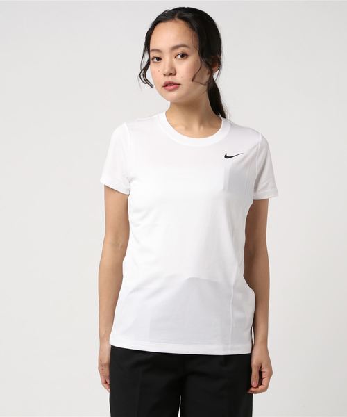 NIKE(ナイキ)の「ナイキ NIKE ウィメンズ DRI-FIT レッグ クルー Tシャツ(Tシャツ/カットソー・レディース・ブラック/ホワイト・M/L/S/XL)」の9枚目の写真