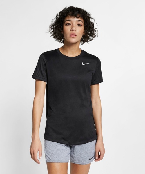 NIKE(ナイキ)の「ナイキ NIKE ウィメンズ DRI-FIT レッグ クルー Tシャツ(Tシャツ/カットソー・レディース・ブラック/ホワイト・M/L/S/XL)」の10枚目の写真