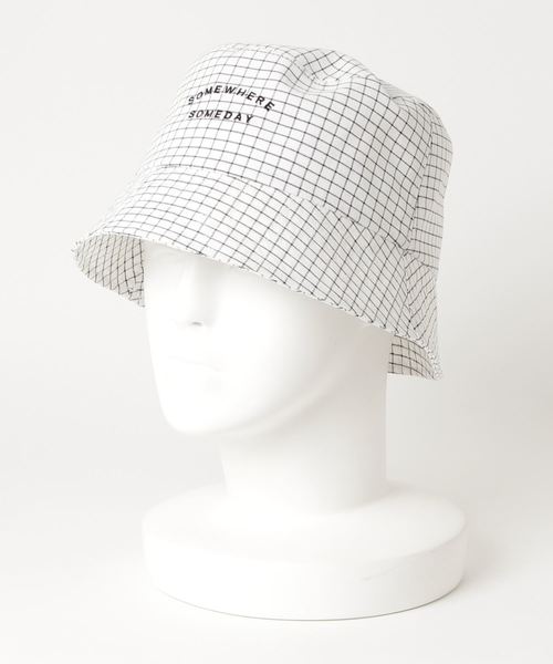 WEGO(ウィゴー)の「WEGO/チェックロゴバケットハット(ハット・レディース・ブラック/ホワイト・FREE)」の6枚目の写真
