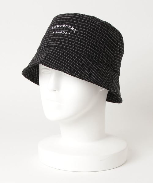 WEGO(ウィゴー)の「WEGO/チェックロゴバケットハット(ハット・レディース・ブラック/ホワイト・FREE)」の5枚目の写真