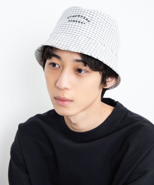 WEGO(ウィゴー)の「WEGO/チェックロゴバケットハット(ハット・レディース・ブラック/ホワイト・FREE)」の14枚目の写真