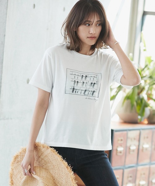 KOBE LETTUCE(コウベレタス)の「選べる3デザインフォトプリントTシャツ(Tシャツ/カットソー)」|ホワイト