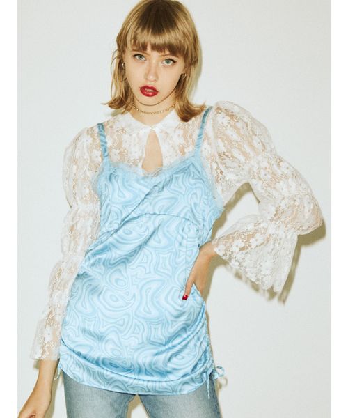jouetie（ジュエティ）の「クラシカルレースブラウス（シャツ/ブラウス・レディース・ライトブルー/ブラック/オフホワイト・MEDIUM）」の2枚目の写真