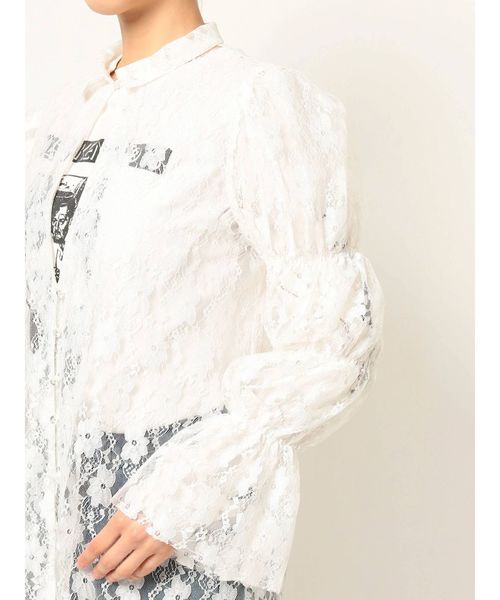 jouetie（ジュエティ）の「クラシカルレースブラウス（シャツ/ブラウス・レディース・ライトブルー/ブラック/オフホワイト・MEDIUM）」の16枚目の写真