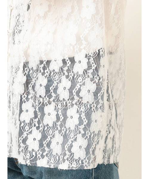 jouetie（ジュエティ）の「クラシカルレースブラウス（シャツ/ブラウス・レディース・ライトブルー/ブラック/オフホワイト・MEDIUM）」の17枚目の写真
