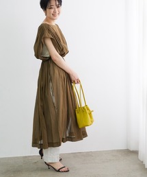 ADAM ET ROPE' | シアーギャザーチュニック(ワンピース)