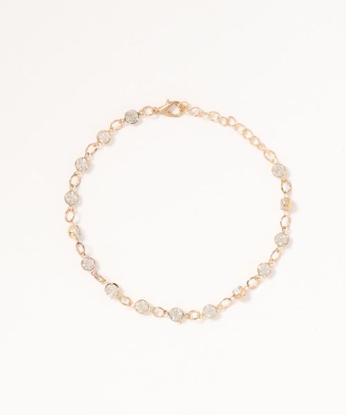 Fun & Daily（ファンアンドデイリー）の「F&D : クリスタルラインアンクレット（アンクレット・レディース・シルバー/ゴールド・FREE）」の3枚目の写真