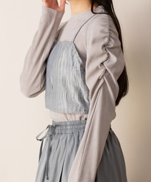 Mysa&Liina | ニュアンスカラークラップドデザインビスチェ(ベスト)