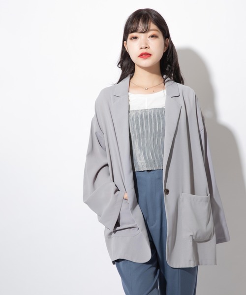 Mysa&Liina(ミーサリーナ)の「ニュアンスカラークラップドデザインビスチェ(ベスト・レディース・カーキ/ベージュ/ブラック/チャコールグレー・M)」の11枚目の写真