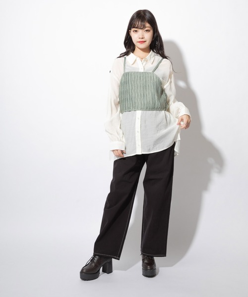 Mysa&Liina(ミーサリーナ)の「ニュアンスカラークラップドデザインビスチェ(ベスト・レディース・カーキ/ベージュ/ブラック/チャコールグレー・M)」の22枚目の写真