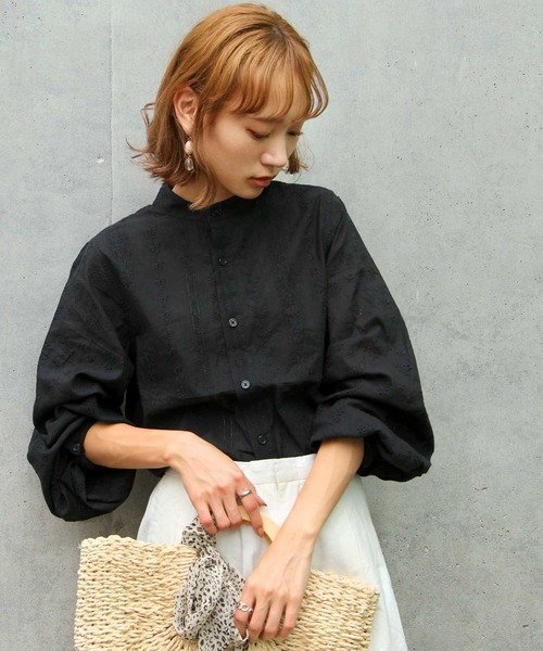 Chillfar（チルファー）の「レース刺繍ロマンティックブラウス（シャツ/ブラウス・レディース・ホワイト/ブラック/グリーン/ラベンダー・MEDIUM/LARGE）」の3枚目の写真