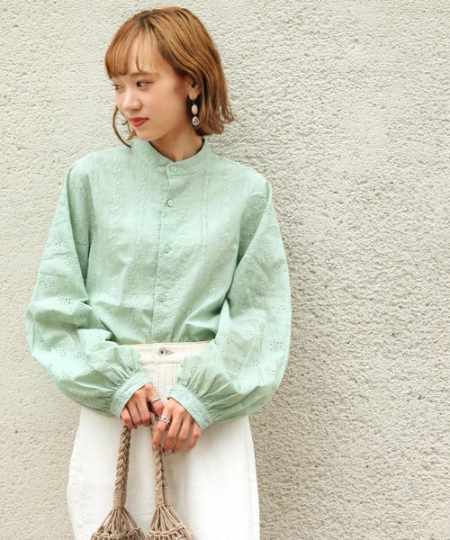 Chillfar（チルファー）の「レース刺繍ロマンティックブラウス（シャツ/ブラウス・レディース・ホワイト/ブラック/グリーン/ラベンダー・MEDIUM/LARGE）」の16枚目の写真