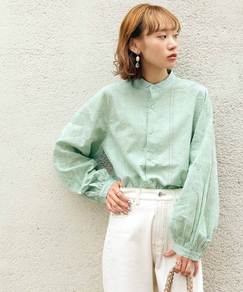 Chillfar（チルファー）の「レース刺繍ロマンティックブラウス（シャツ/ブラウス・レディース・ホワイト/ブラック/グリーン/ラベンダー・MEDIUM/LARGE）」の17枚目の写真