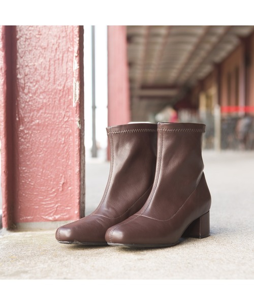 SpRay（スプレイ）の「ストレッチショートブーツ（ブーツ・レディース・ブラック/ブラウン/アイボリー・SMALL/MEDIUM/LARGE）」の7枚目の写真