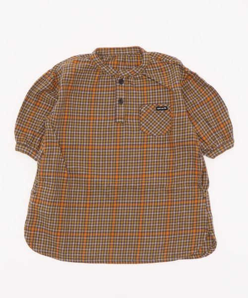 quoti use fith（クゥオティ　ユース　フィス）の「ネルチェック 長袖 ワンピース（ワンピース・キッズ・ブラウン/グレー・90/120/110/130/100/80）」の5枚目の写真