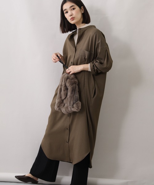 Gready Brilliant(グレディブリリアン)の「EウィーリーシャツOP(シャツワンピース)」|チェック