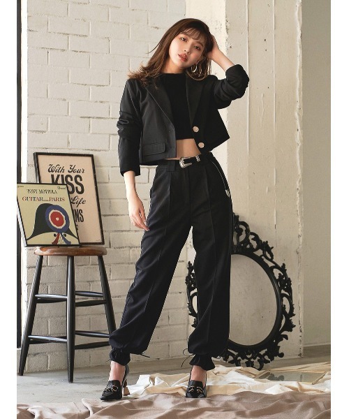 Darich(ダーリッチ)の「アレンジヘムパンツ(その他パンツ・レディース・ブラック/アイボリー・S/M)」の3枚目の写真