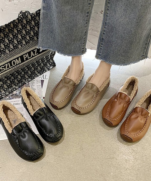 STYLEBLOCK（スタイルブロック）の「内ボアモカシンシューズ（モカシン/デッキシューズ・レディース・カーキ/ブラック/ブラウン・35/38/39/40/36/37）」の10枚目の写真