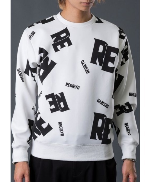REGIEVO(レジエボ)の「REGIEVO タイポグラフィーロゴトレーナー(スウェット・メンズ・ブラック/オフホワイト・M/L/XL)」の13枚目の写真