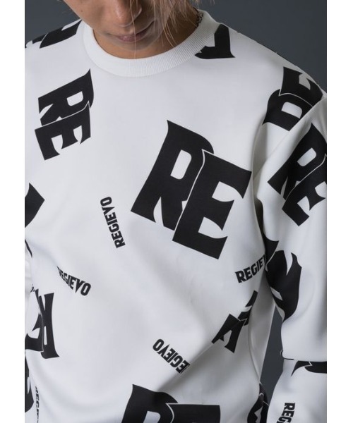 REGIEVO(レジエボ)の「REGIEVO タイポグラフィーロゴトレーナー(スウェット・メンズ・ブラック/オフホワイト・M/L/XL)」の15枚目の写真