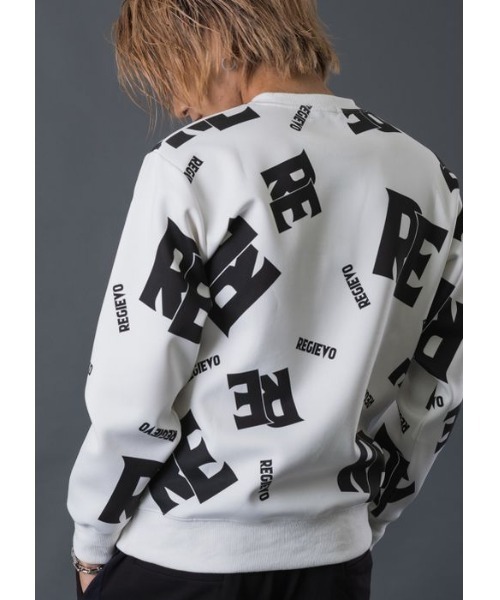 REGIEVO(レジエボ)の「REGIEVO タイポグラフィーロゴトレーナー(スウェット・メンズ・ブラック/オフホワイト・M/L/XL)」の16枚目の写真