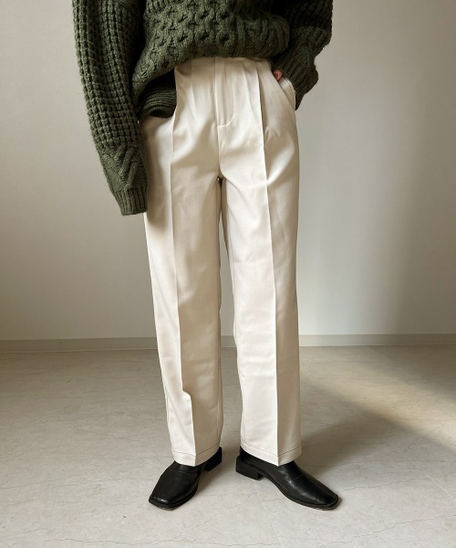 Bab（バブ）の「【WEB限定】配色ステッチセミワイドパンツ / セットアップ（その他パンツ・レディース・ベージュ/A/グレー系その他・M/L/S）」の2枚目の写真