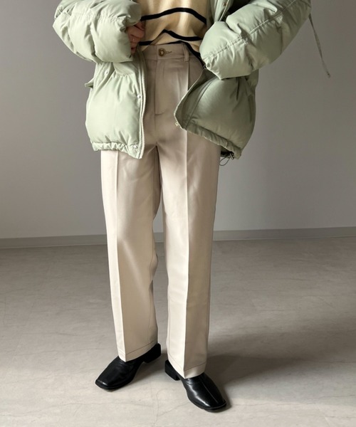 Bab（バブ）の「【WEB限定】配色ステッチセミワイドパンツ / セットアップ（その他パンツ・レディース・ベージュ/A/グレー系その他・M/L/S）」の12枚目の写真